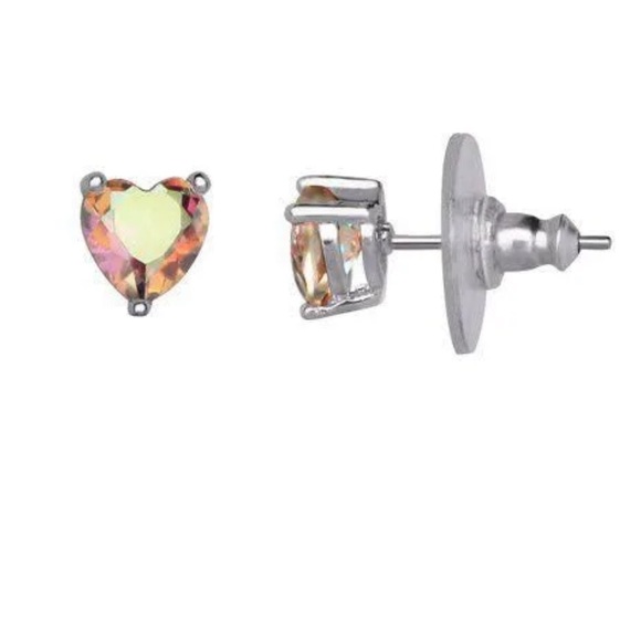 Believe by Brilliance Fine Silver Plated Crystal Heart Earring and Pendant, NIB - Picture 8 of 10